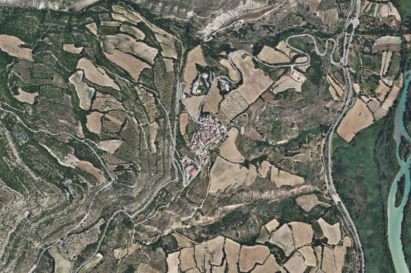 Ortofoto actual del núcleo de Castell de Mur