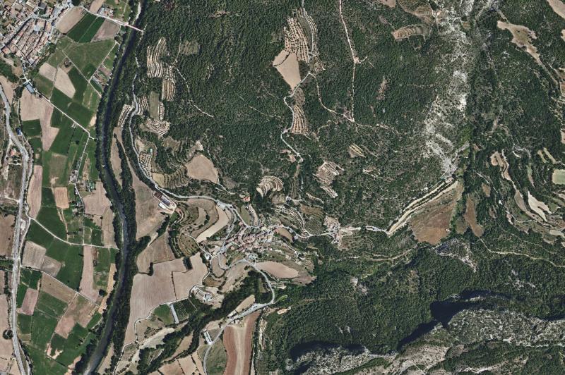 Ortofoto actual del núcleo de Fígols i Alinyà