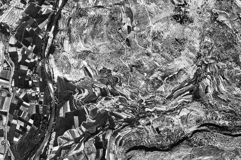 Ortofoto de 1956-1957 del núcleo de Fígols i Alinyà