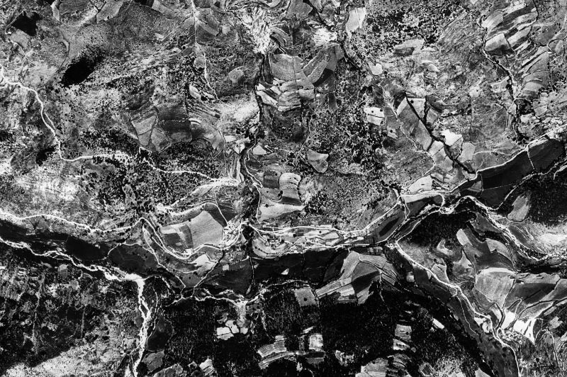 Ortofoto de 1956-1957 del núcleo de La Vansa i Fórnols