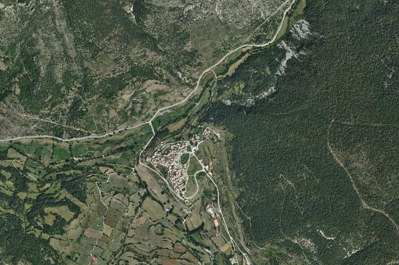 Ortofoto actual del núcleo de Josa i Tuixén