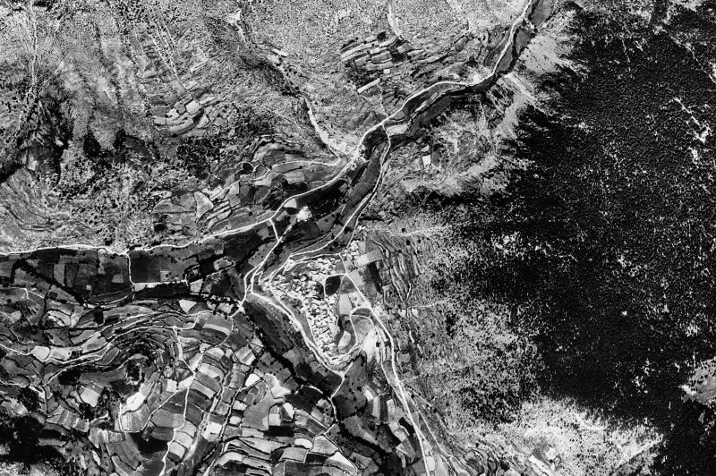 Ortofoto de 1956-1957 del núcleo de Josa i Tuixén