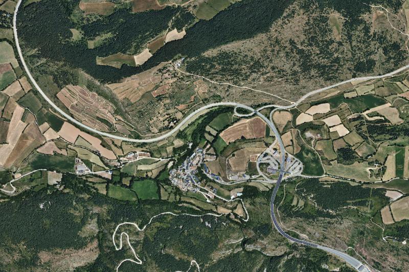 Ortofoto actual del núcleo de Riu de Cerdanya