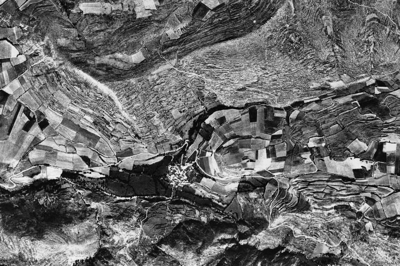 Ortofoto de 1956-1957 del núcleo de Riu de Cerdanya