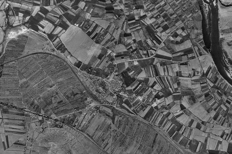 Ortofoto de 1956-1957 del núcleo de Agoncillo