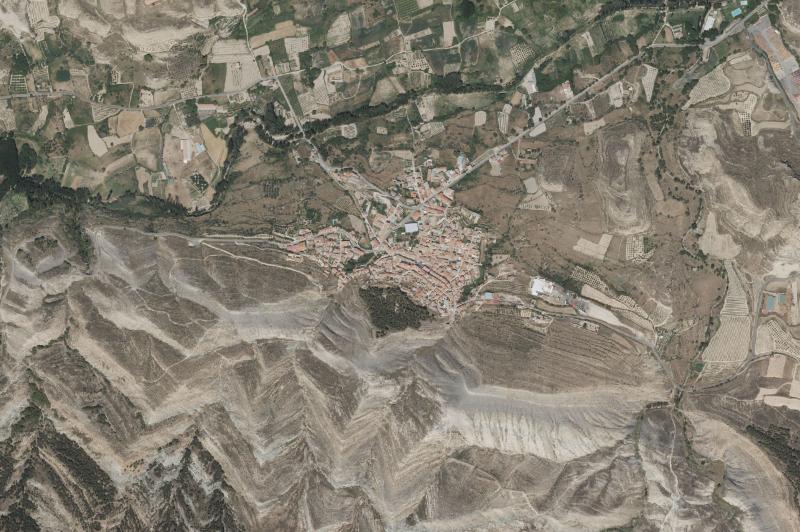 Ortofoto actual del núcleo de Aguilar del Río Alhama