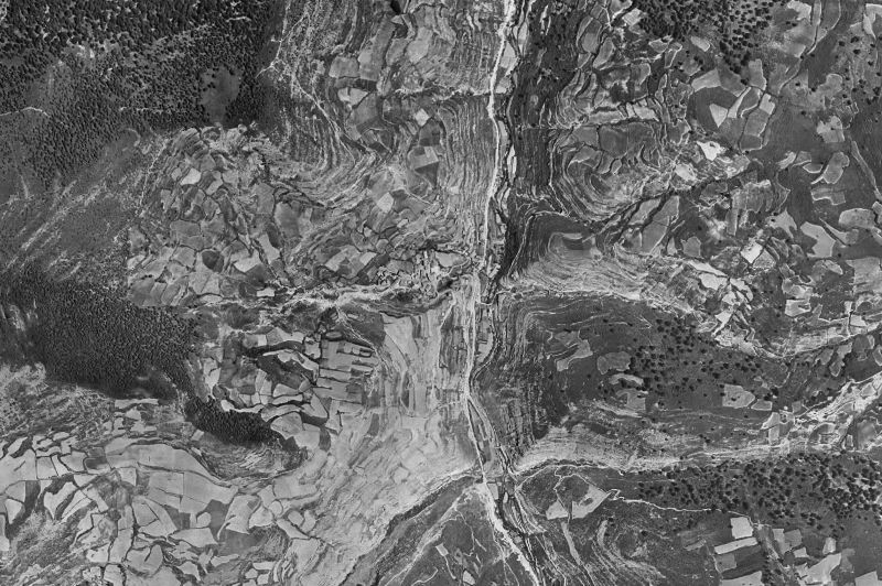 Ortofoto de 1956-1957 del núcleo de Ajamil de Cameros