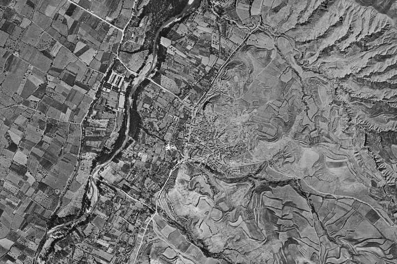 Ortofoto de 1956-1957 del núcleo de Albelda de Iregua
