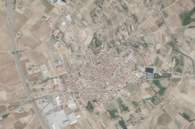 Ortofoto actual del núcleo de Aldeanueva de Ebro