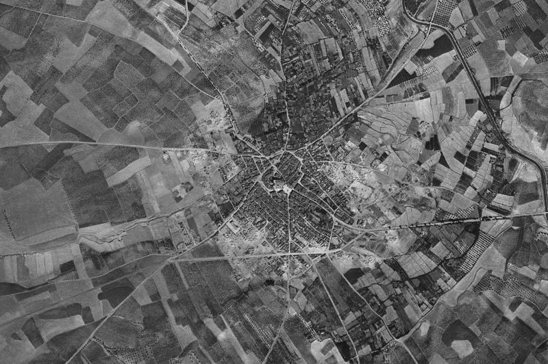 Ortofoto de 1956-1957 del núcleo de Aldeanueva de Ebro