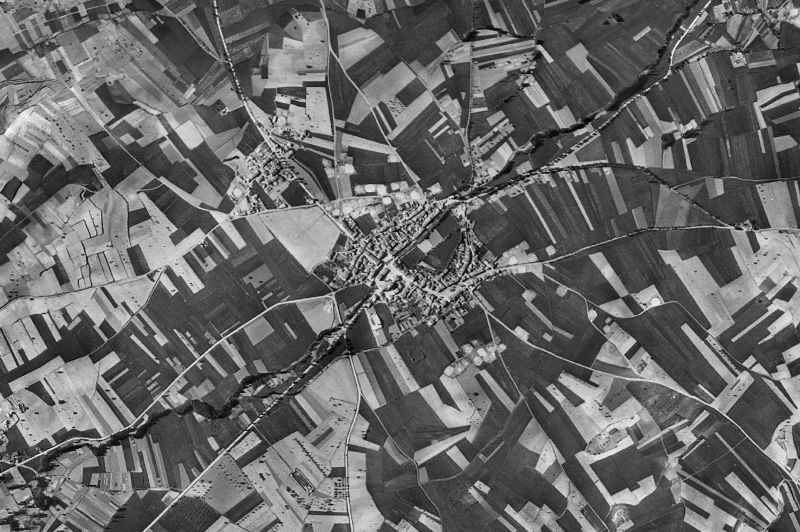 Ortofoto de 1956-1957 del núcleo de Alesanco