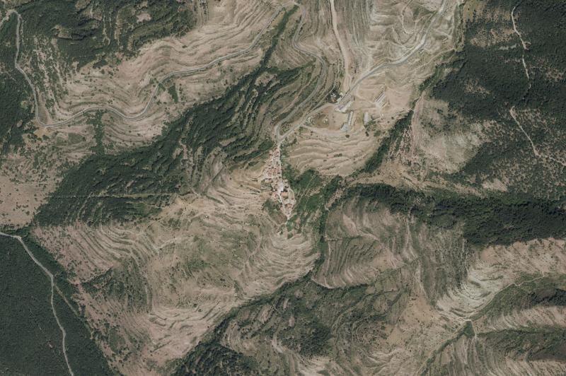 Ortofoto actual del núcleo de Almarza de Cameros