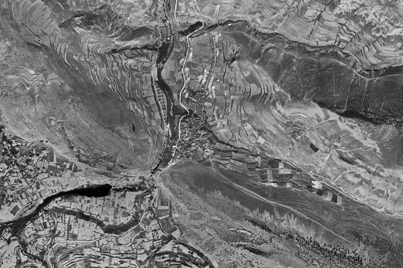 Ortofoto de 1956-1957 del núcleo de Anguiano