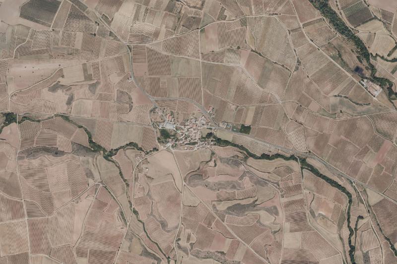 Ortofoto actual del núcleo de Arenzana de Arriba