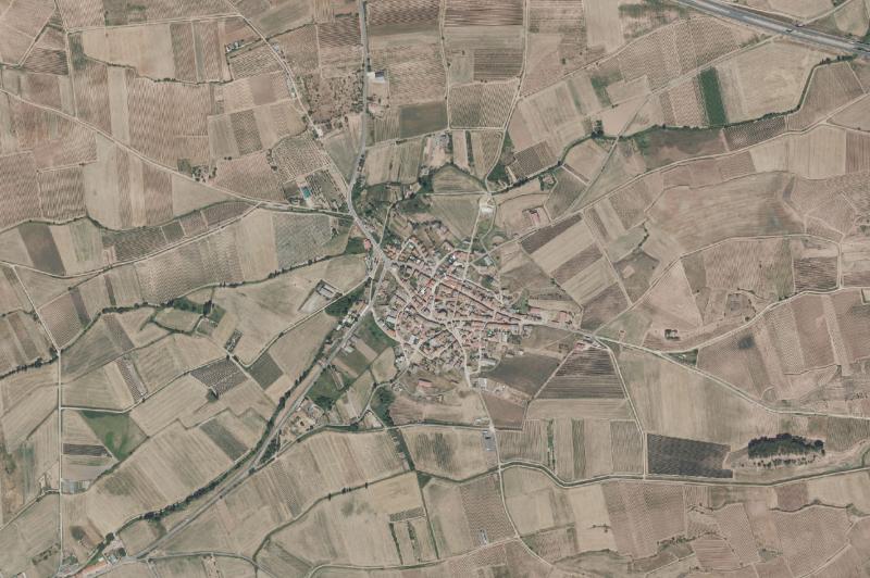 Ortofoto actual del núcleo de Azofra