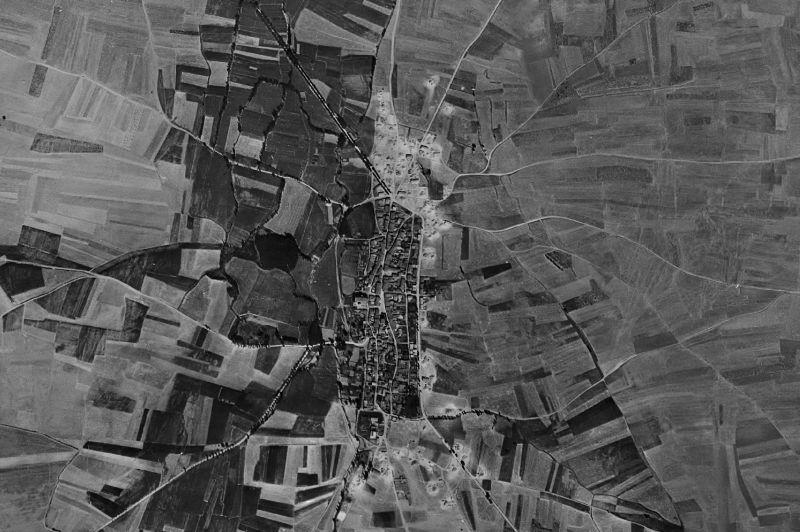 Ortofoto de 1956-1957 del núcleo de Bañares