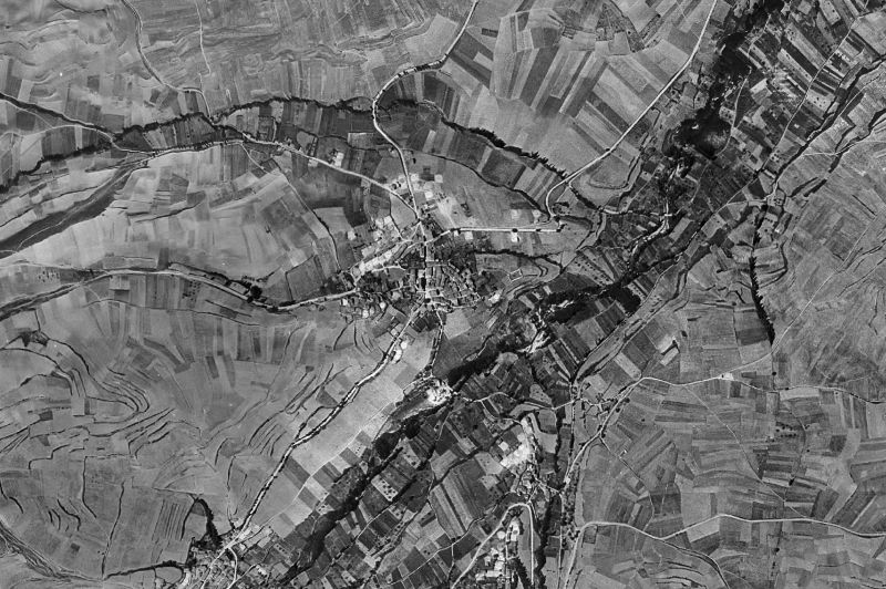 Ortofoto de 1956-1957 del núcleo de Berceo