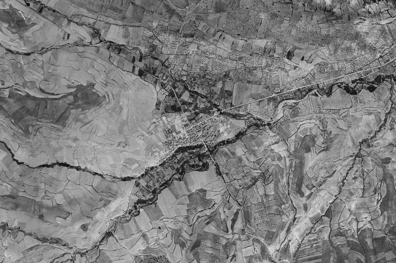 Ortofoto de 1956-1957 del núcleo de Bergasa