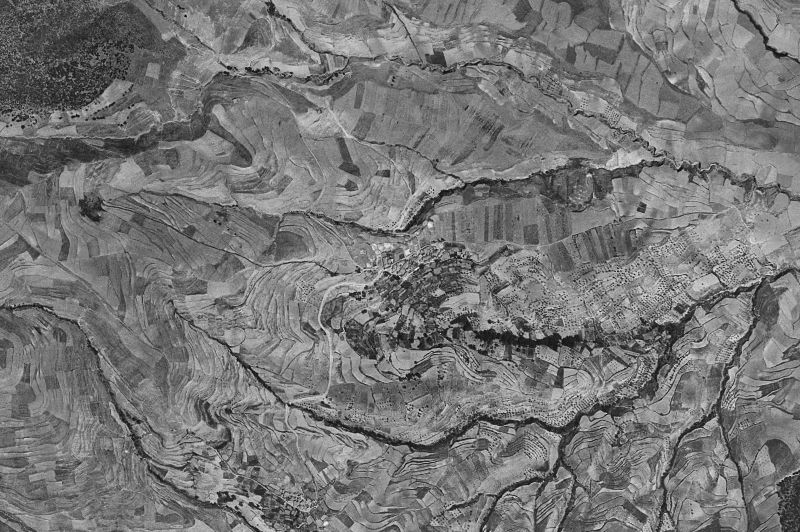 Ortofoto de 1956-1957 del núcleo de Bergasillas Bajera