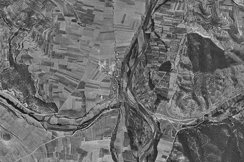 Ortofoto de 1956-1957 del núcleo de Bobadilla