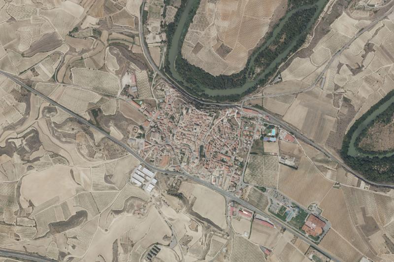 Ortofoto actual del núcleo de Briones