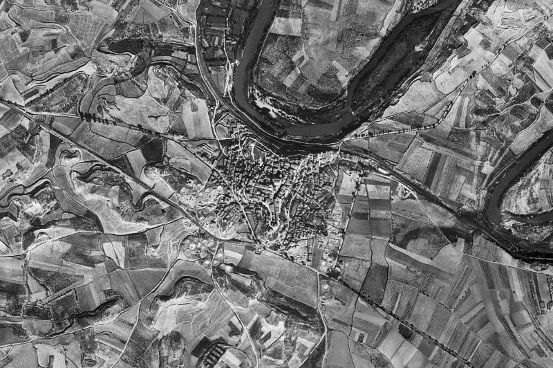 Ortofoto de 1956-1957 del núcleo de Briones