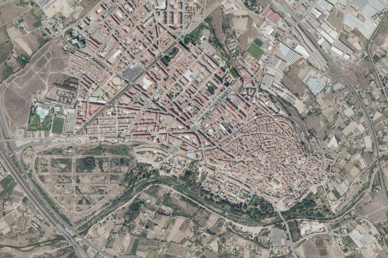 Ortofoto actual del núcleo de Calahorra