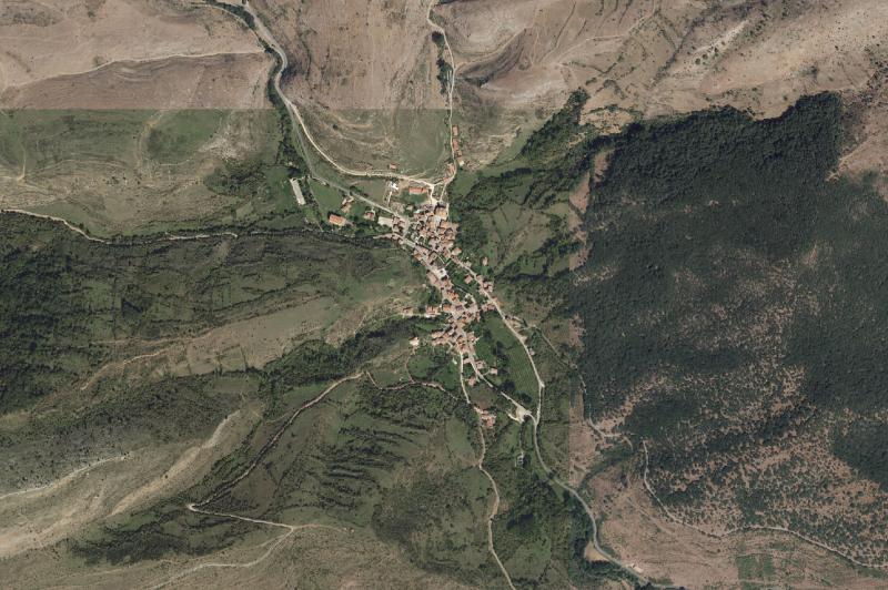 Ortofoto actual del núcleo de Canales de la Sierra