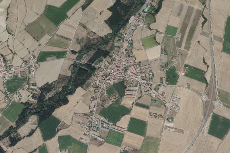 Ortofoto actual del núcleo de Castañares de Rioja