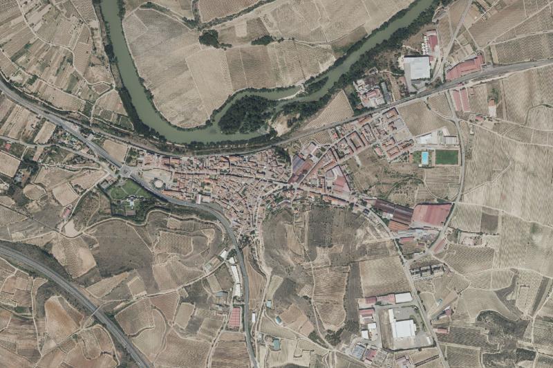 Ortofoto actual del núcleo de Cenicero