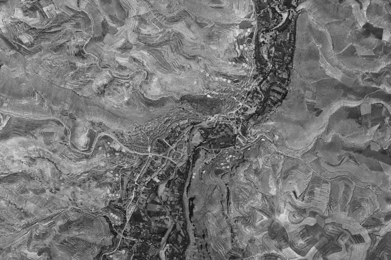 Ortofoto de 1956-1957 del núcleo de Cervera del Río Alhama