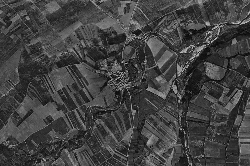 Ortofoto de 1956-1957 del núcleo de Cihuri