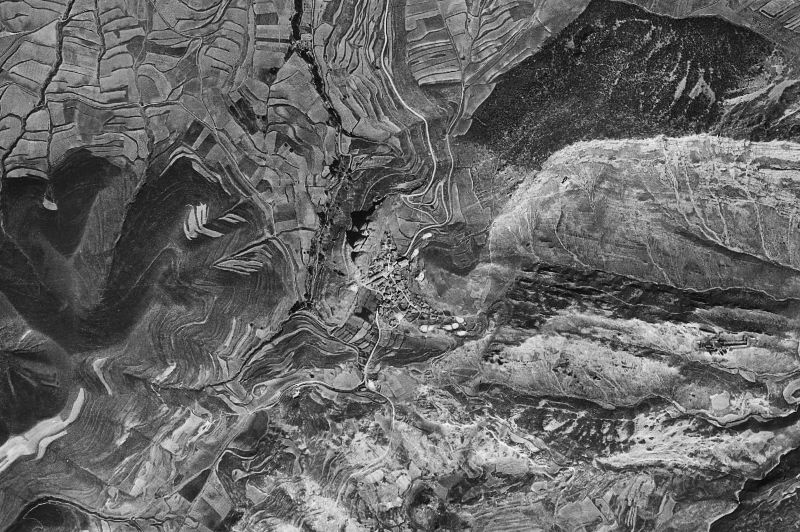 Ortofoto de 1956-1957 del núcleo de Clavijo