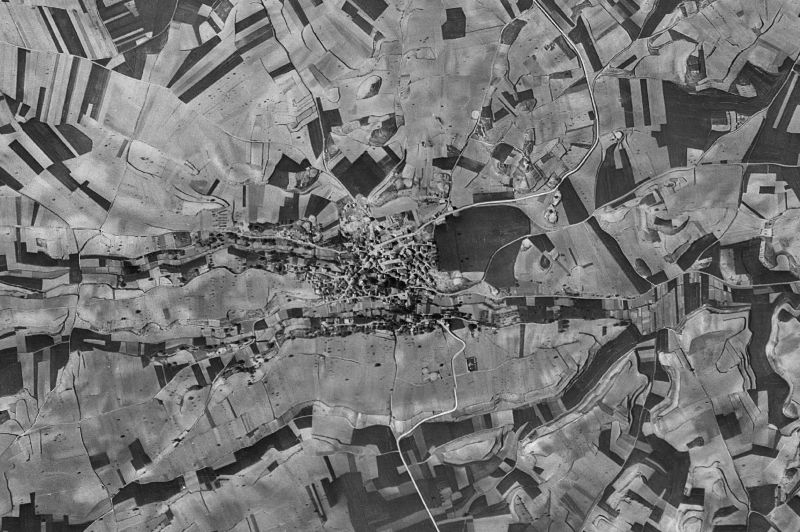 Ortofoto de 1956-1957 del núcleo de Cordovín