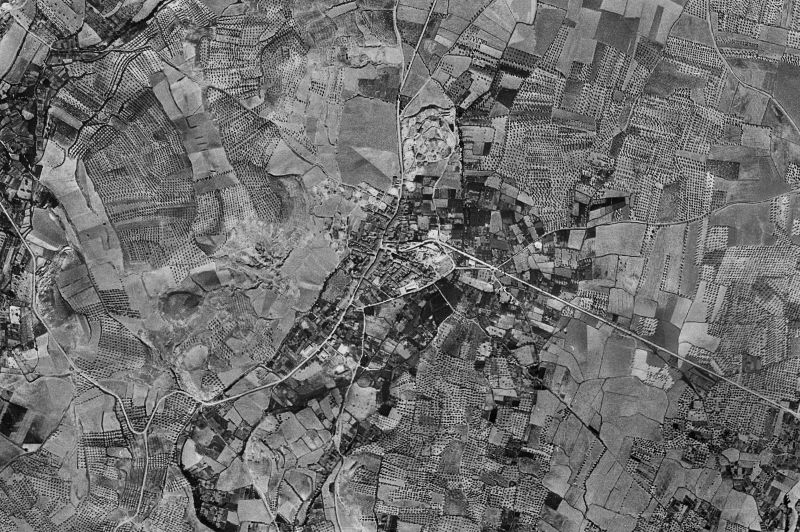 Ortofoto de 1956-1957 del núcleo de Corera