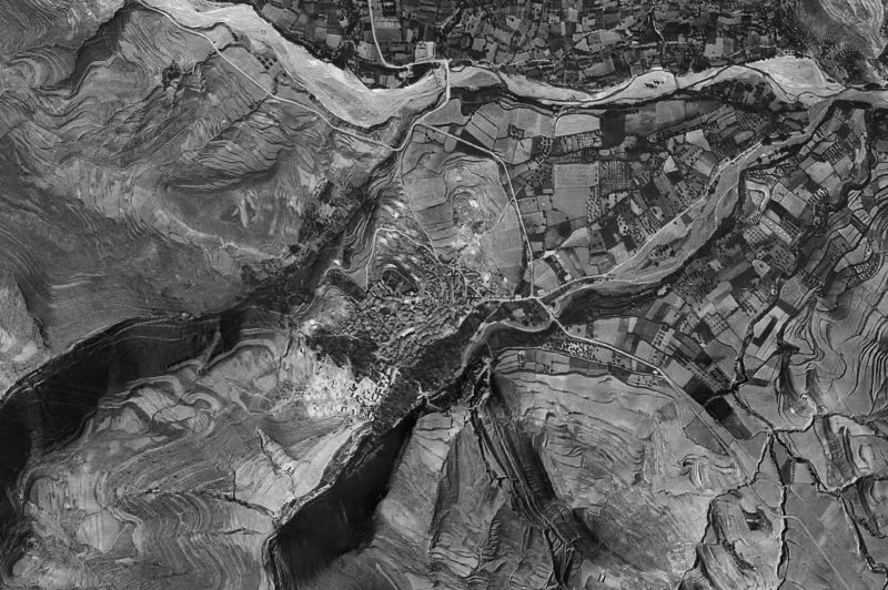 Ortofoto de 1956-1957 del núcleo de Cornago