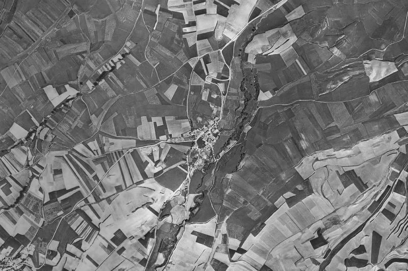 Ortofoto de 1956-1957 del núcleo de Corporales