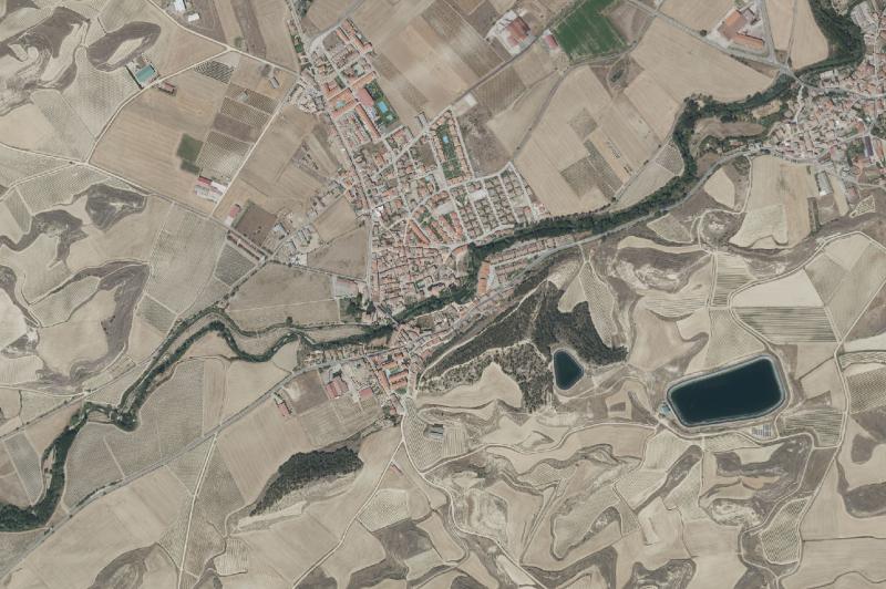 Ortofoto actual del núcleo de Cuzcurrita de Río Tirón