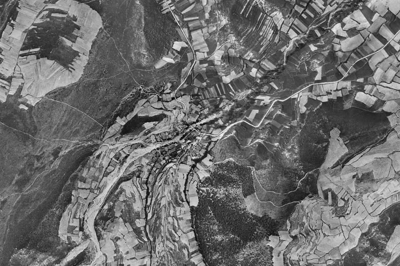 Ortofoto de 1956-1957 del núcleo de Daroca de Rioja