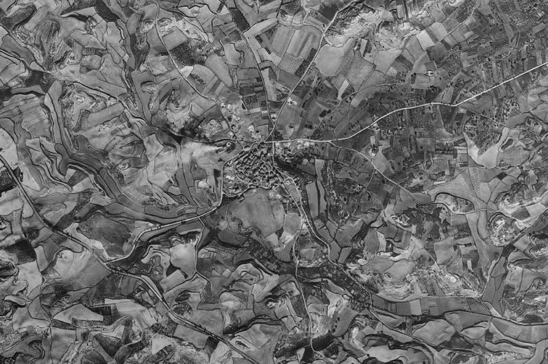Ortofoto de 1956-1957 del núcleo de Fonzaleche