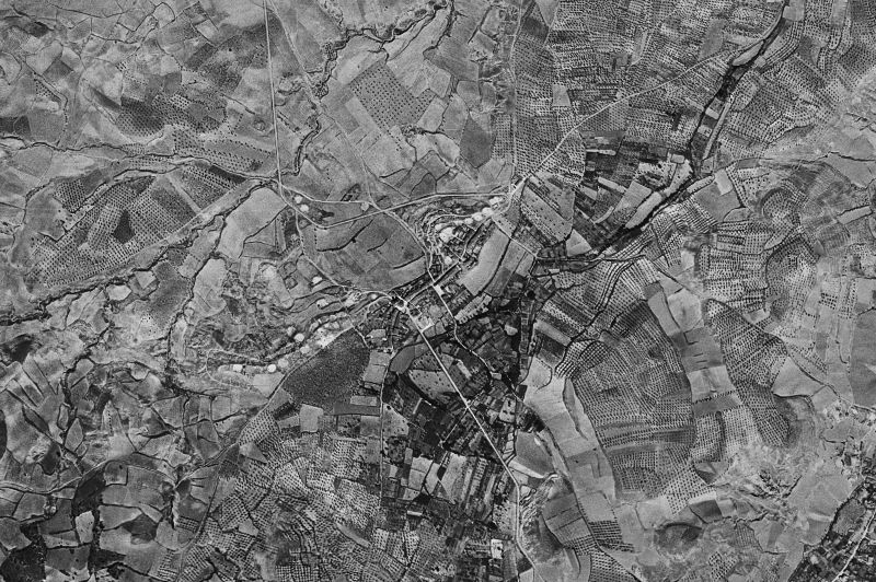 Ortofoto de 1956-1957 del núcleo de Galilea