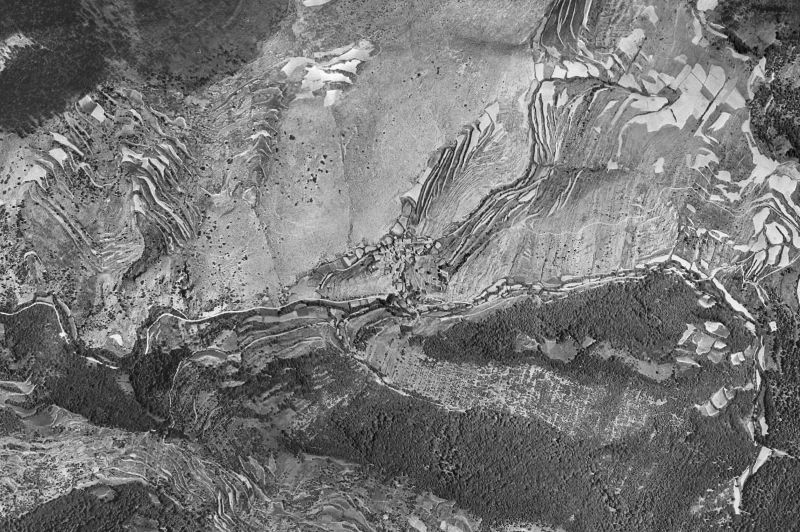 Ortofoto de 1956-1957 del núcleo de Gallinero de Cameros