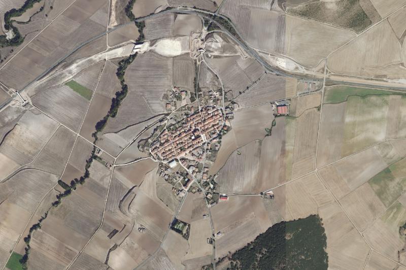 Ortofoto actual del núcleo de Grañón