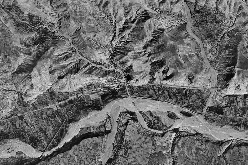 Ortofoto de 1956-1957 del núcleo de Herce