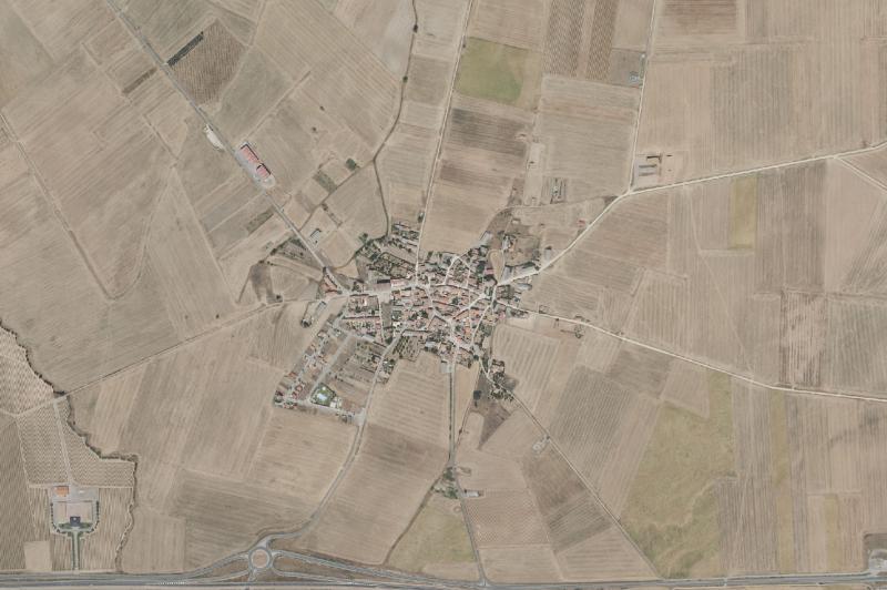 Ortofoto actual del núcleo de Hervías