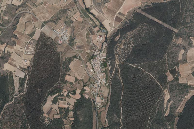 Ortofoto actual del núcleo de Hornos de Moncalvillo