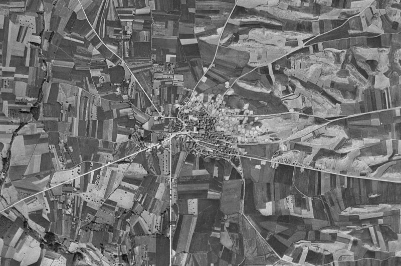 Ortofoto de 1956-1957 del núcleo de Huércanos