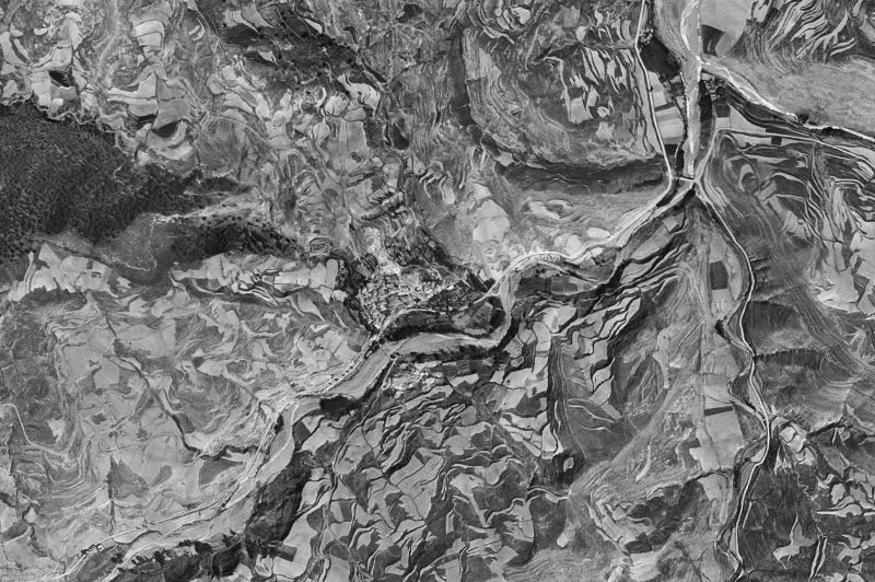 Ortofoto de 1956-1957 del núcleo de Jalón de Cameros