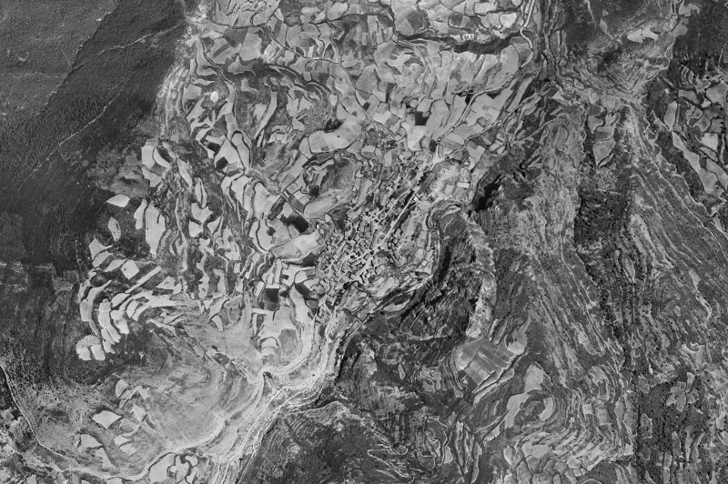 Ortofoto de 1956-1957 del núcleo de Laguna de Cameros