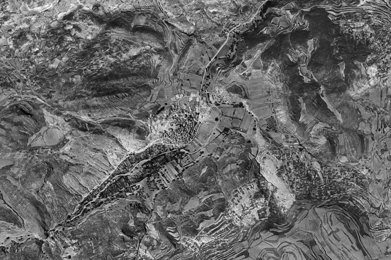 Ortofoto de 1956-1957 del núcleo de Lagunilla del Jubera
